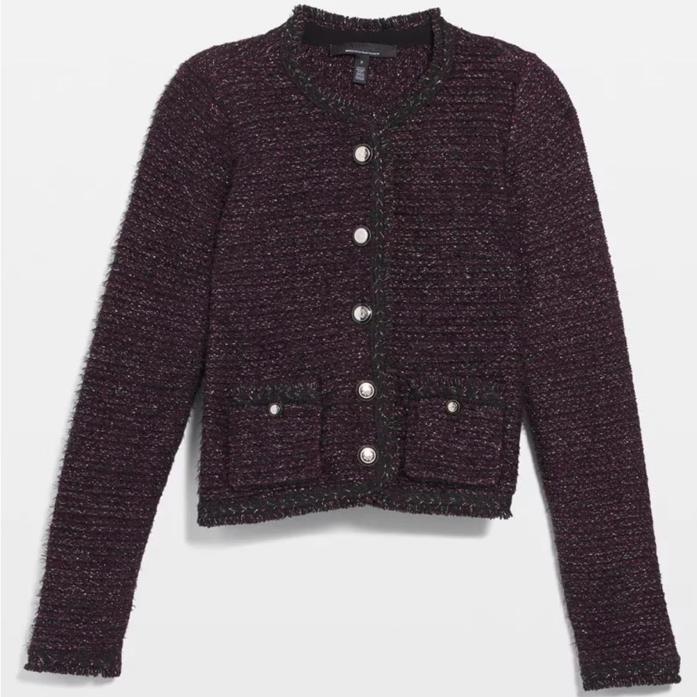 Matching set - Metallic Tweed Sweater Jacket and cami